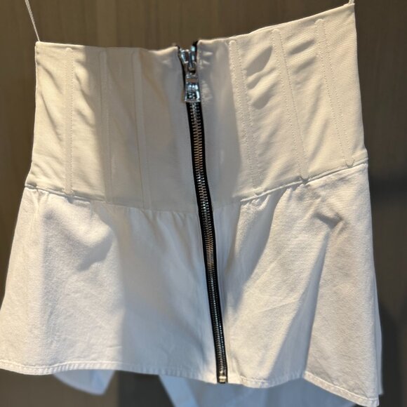 RtA White Shirt Strapless Black Zipper Smal - Picture 5 of 5